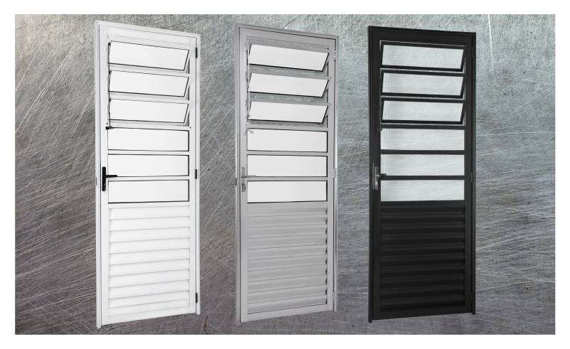 Porta basculante - L25 - nas cores preto, branco e brilhante