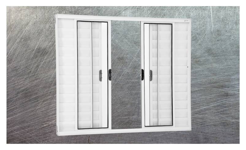 Veneziana 6 folhas s/g - Linha Modular - nas cores preta, branca e brilhante