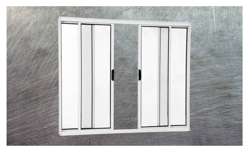Vitrô 4 folhas s/g - Linha Modular - nas cores preta, branca e brilhante